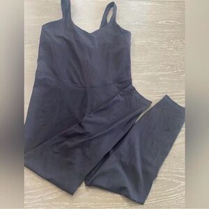 lululemon athletica Black Sleeveless Stretch Jumpsuit 28”